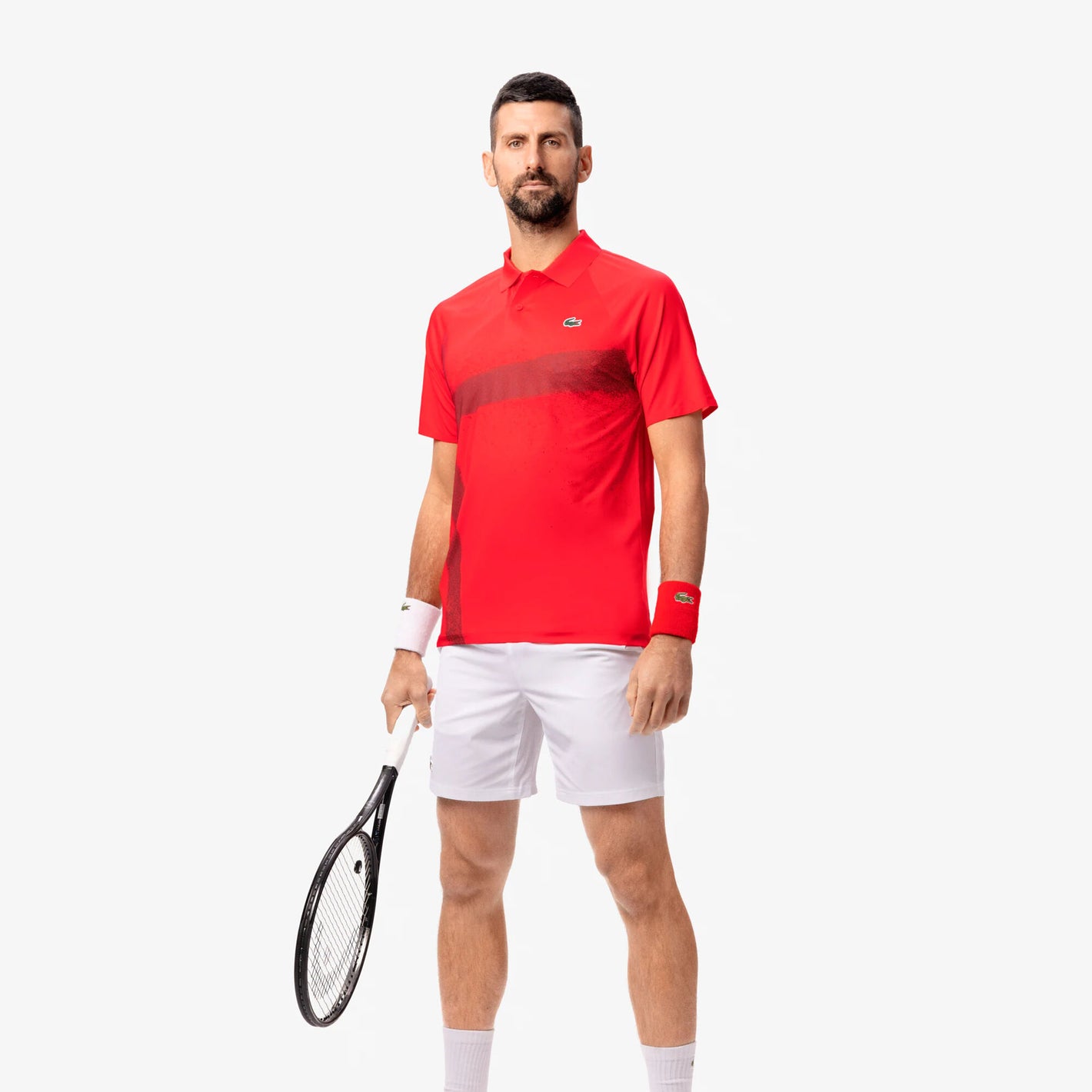 Polera Lacoste Polo Novak Djokovic Ultra Dry Roja