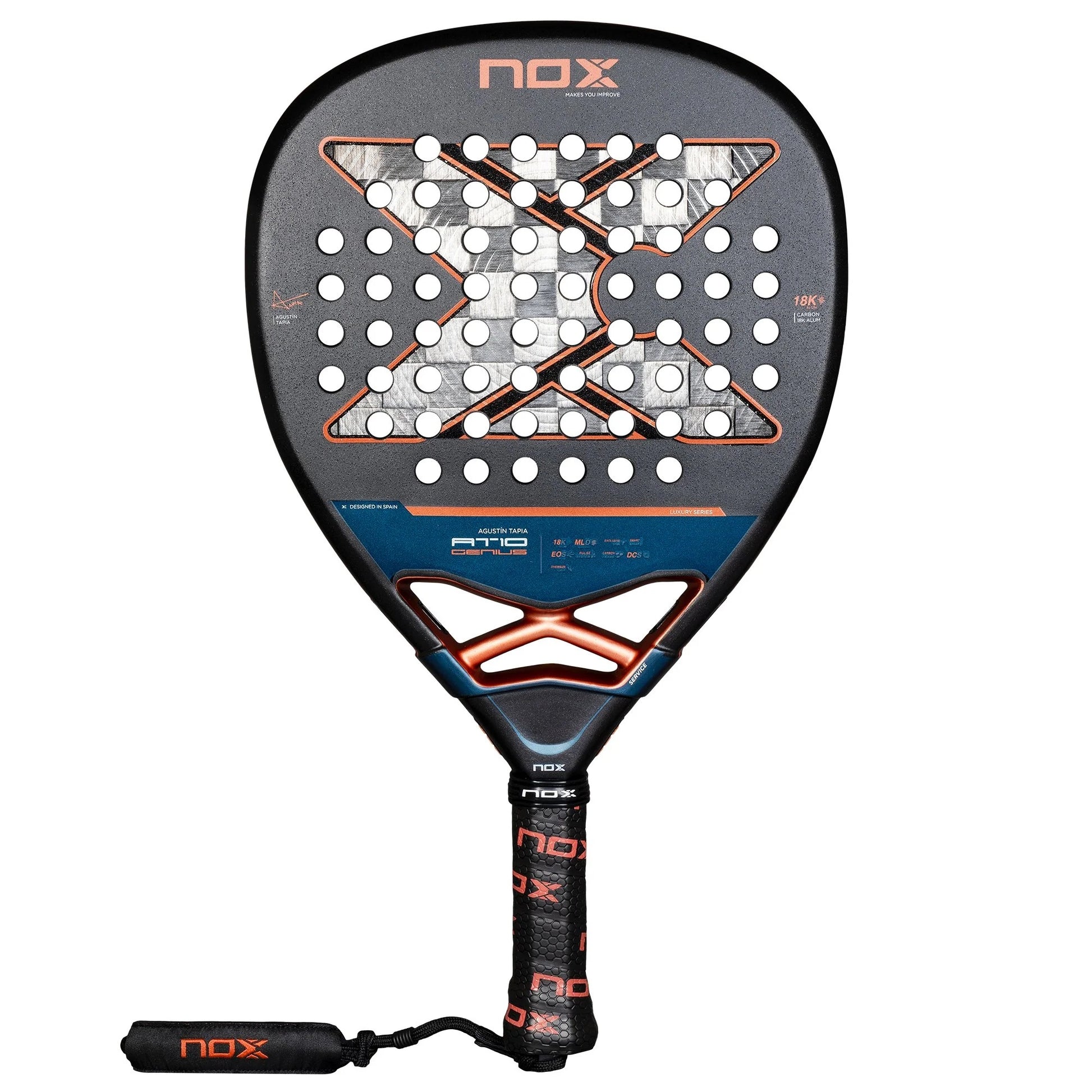 Pala de Padel Nox AT10 Genius Attack 18K Alum by Agustin Tapia 2025