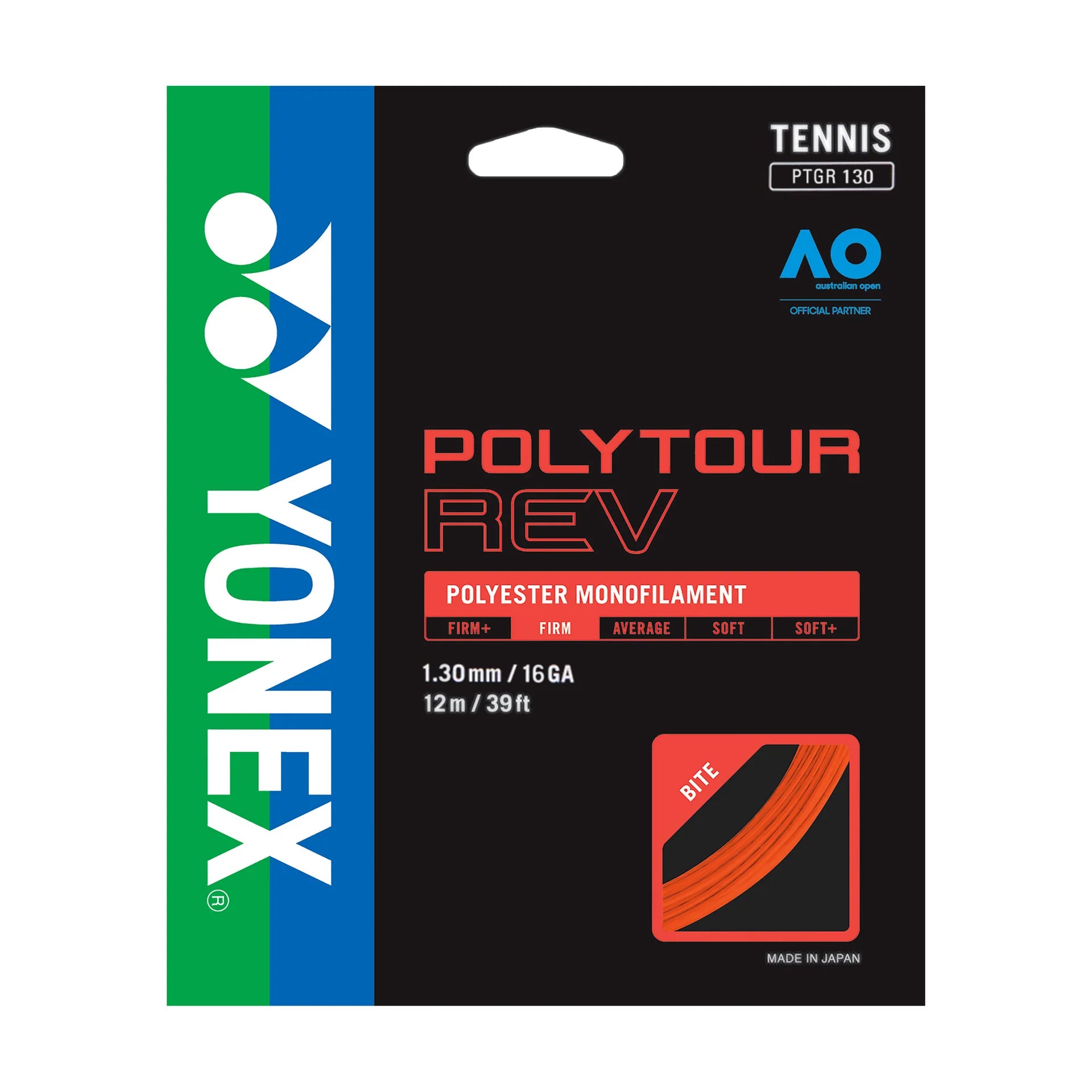 Cuerda Yonex Poly Tour Rev Naranja 1.30 - 12m
