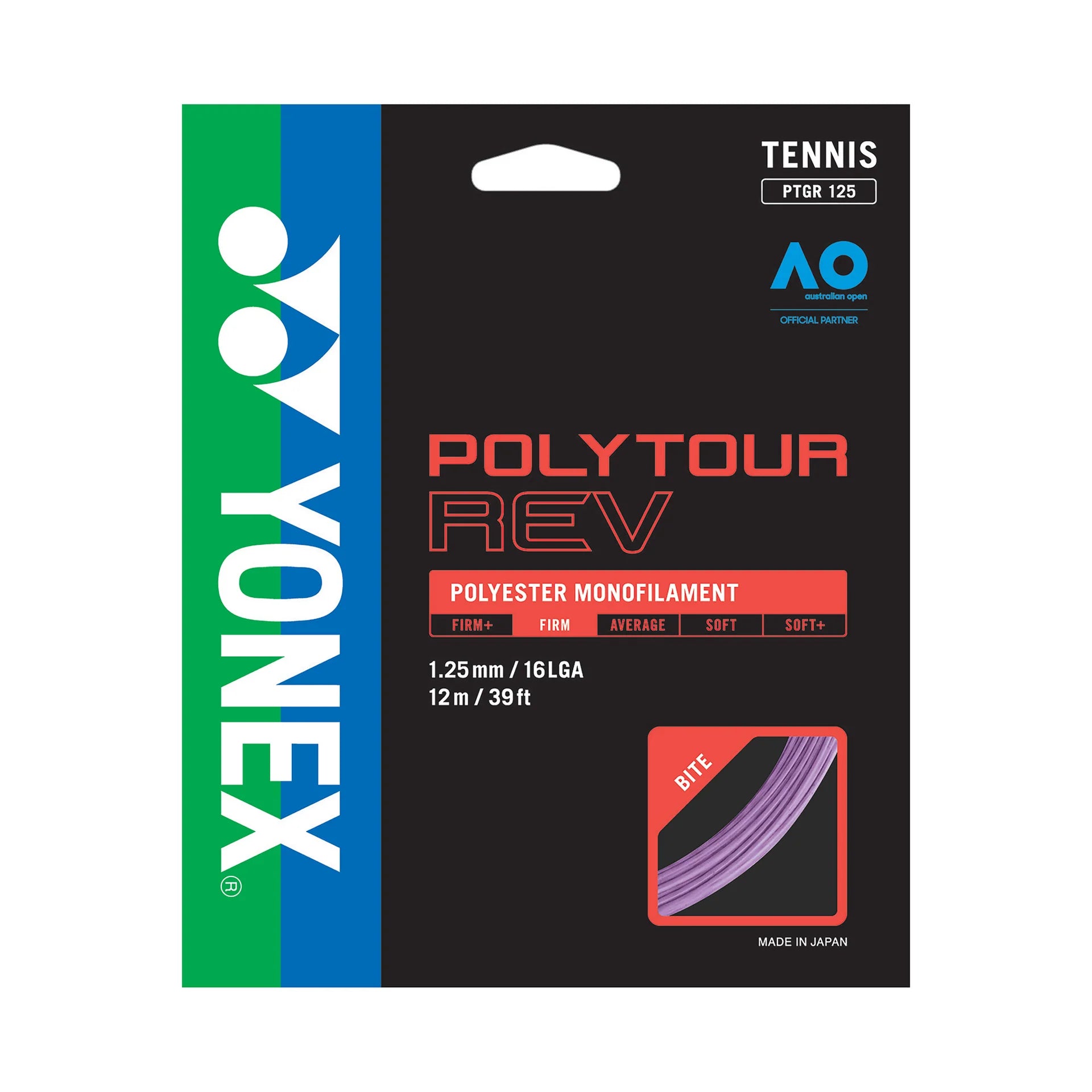 Cuerda Yonex Poly Tour Rev Purpura 1.25 - 12m