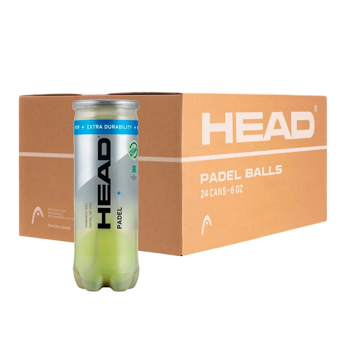 Caja de Pelotas Head Padel Pro+ X3 - 24 Tarros