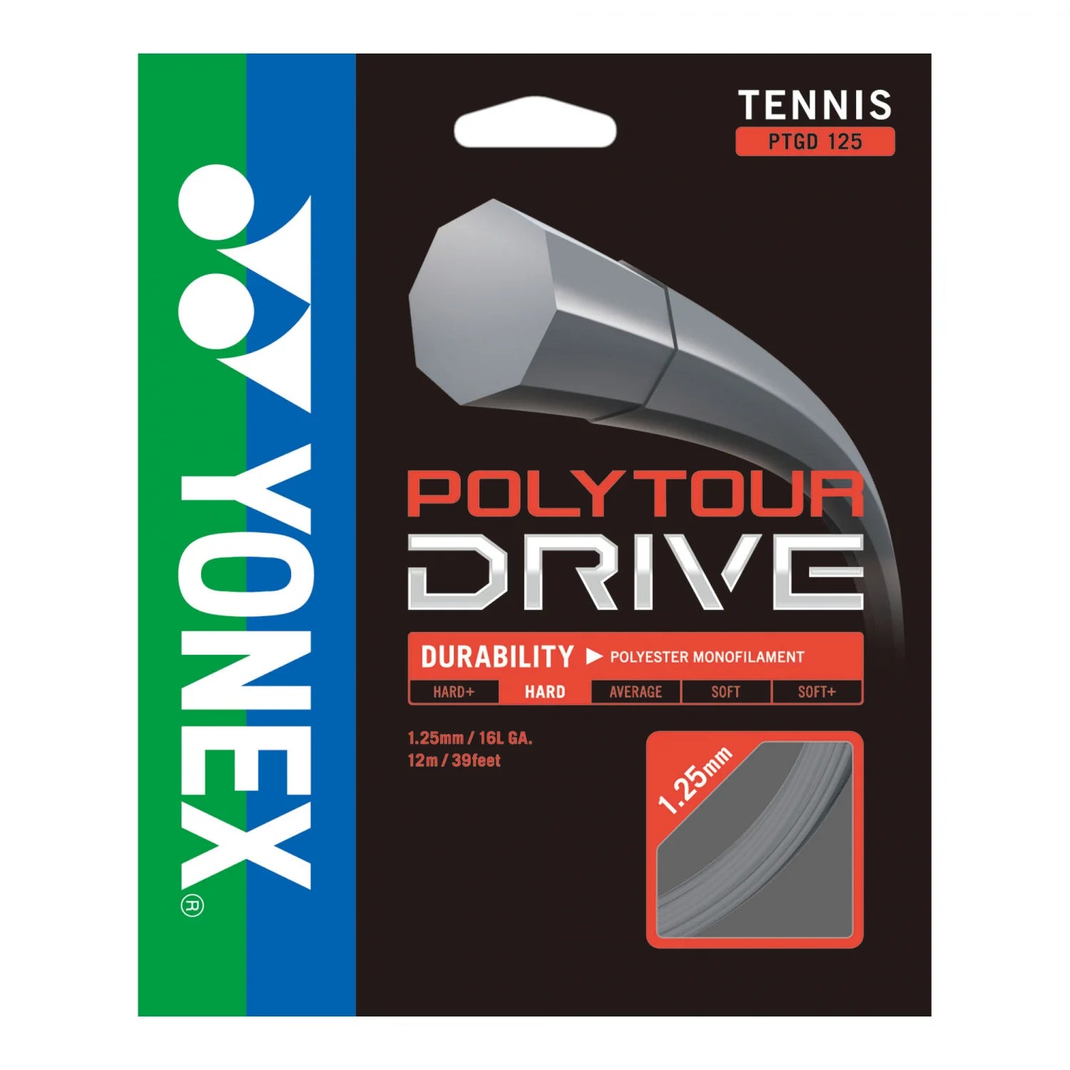 Cuerda Yonex Poly Tour Drive 1.25 - 12m