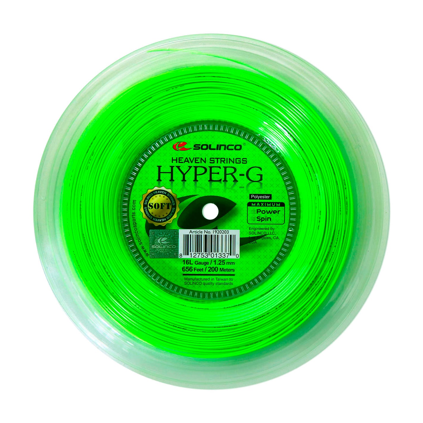 Rollo de Cuerda Solinco Hyper G Soft 1.25 - 200m