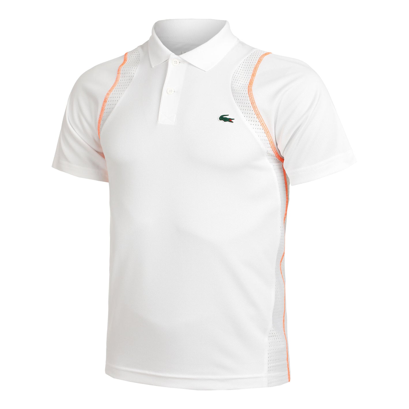 Polera Lacoste Polo Sport Blanca/Naranja
