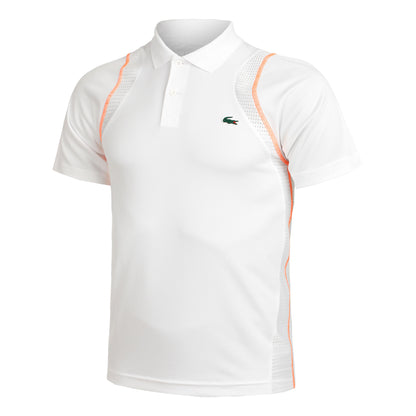Polera Lacoste Polo Sport Blanca/Naranja