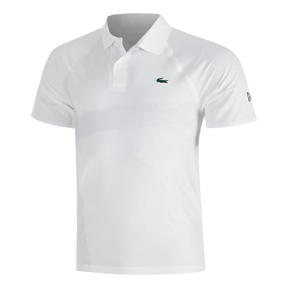 Polera Lacoste Polo Novak Djokovic Ultra Dry Blanca