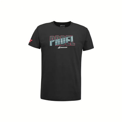Polera Babolat Padel Cotton Tee Negra