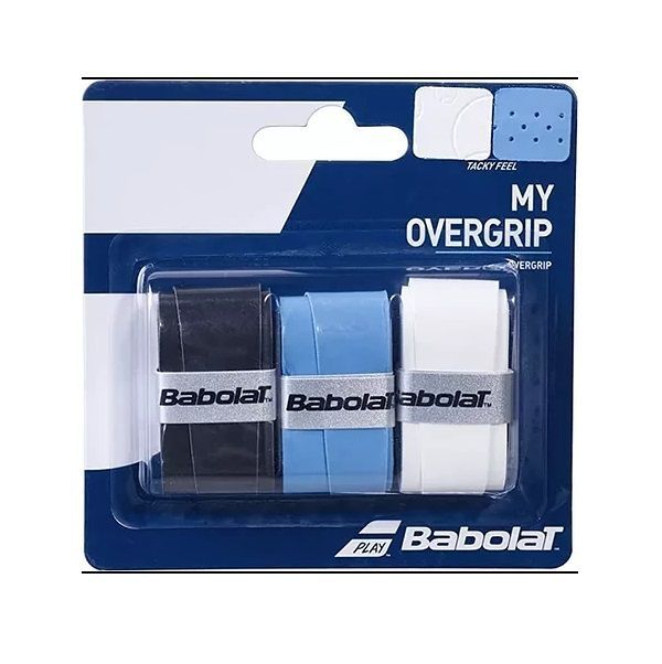 Overgrip Babolat My Overgrip Blanco/Negro/Celeste X3