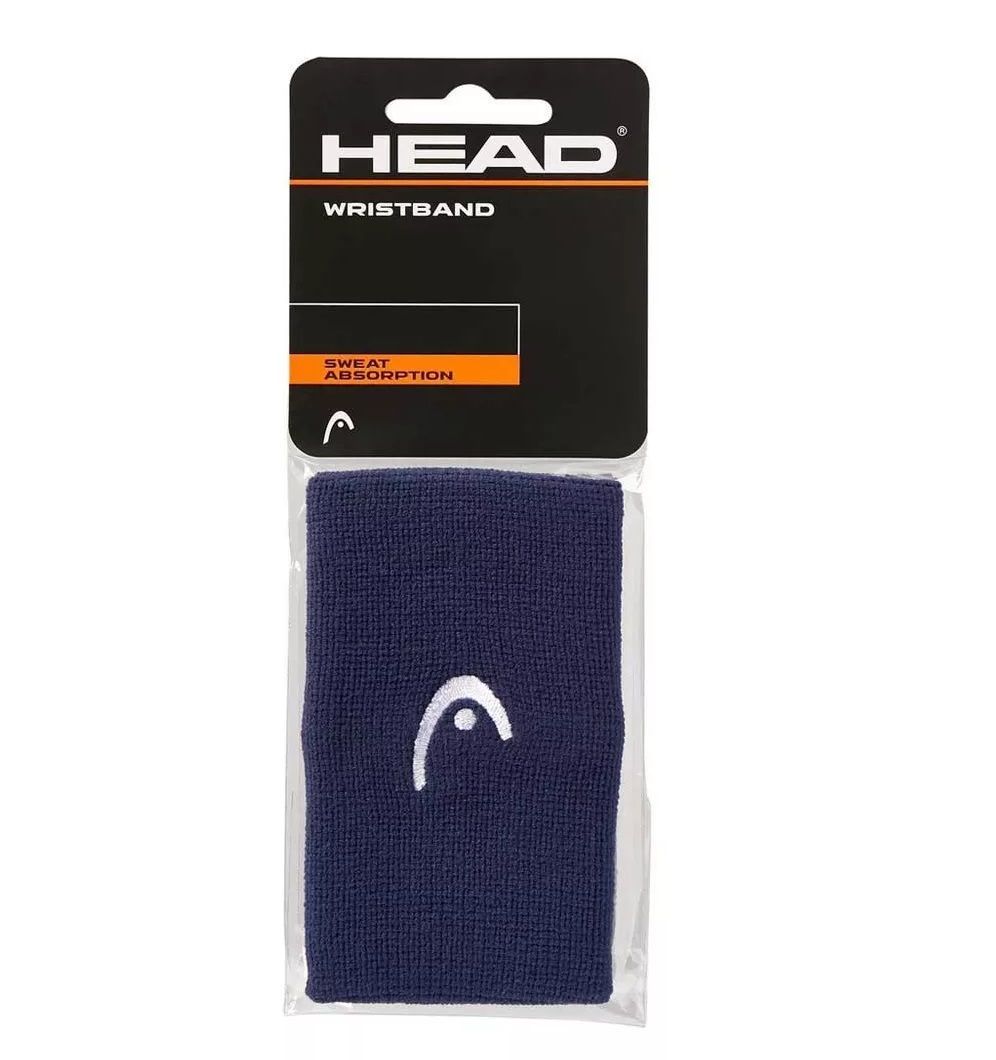 Muñequera Head Larga Azul Marino X2