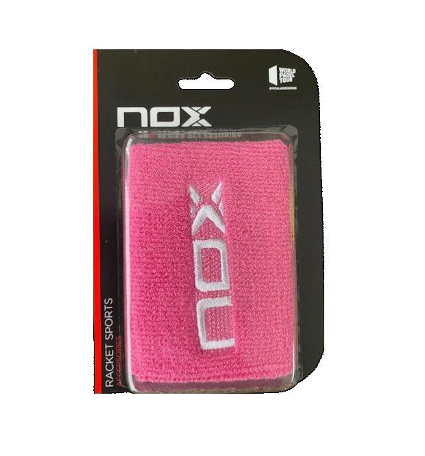 Muñequera Nox Rosa Logo Blanco X2