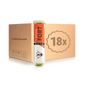 Caja de Pelotas de Tenis Dunlop Fort Clay X4 - 18 Tarros