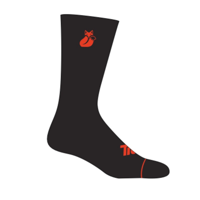 Calcetin Tilki Comfort Negro/Naranjo Pack X3