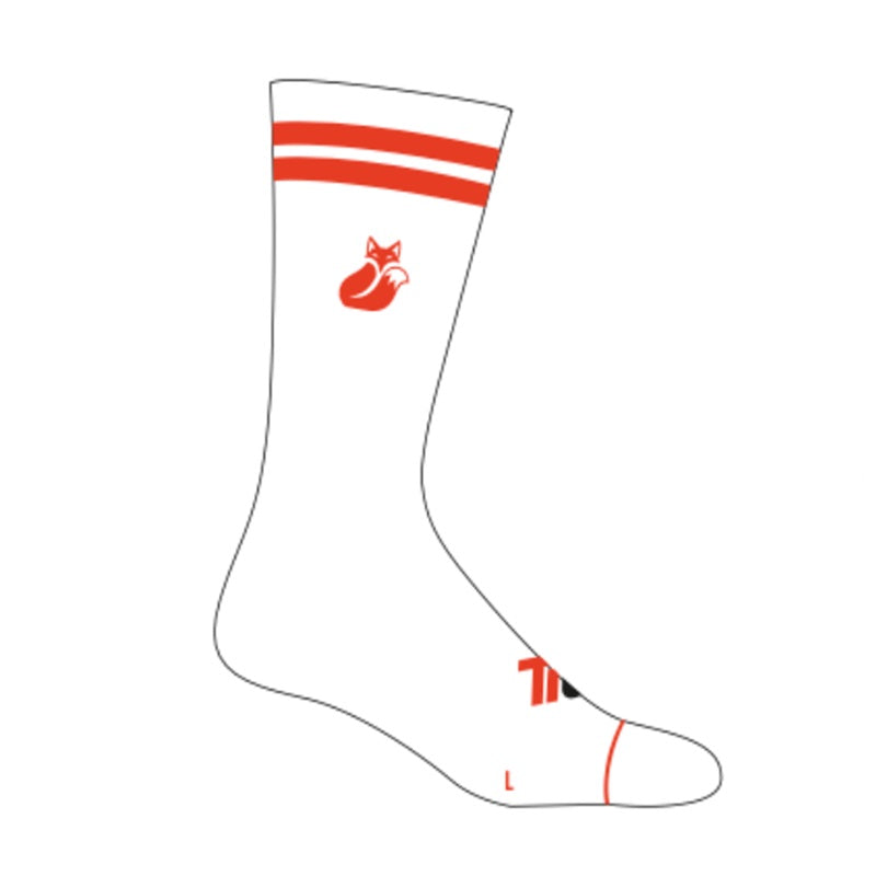 Calcetin Tilki Comfort Line Blanco/Naranjo Pack X3