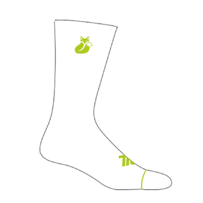 Calcetin Tilki Comfort Blanco/Amarillo Fluor Pack X3