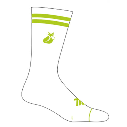 Calcetin Tilki Comfort Line Blanco/Amarillo Fluor Pack X3