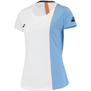 Polera Babolat Play Cap Sleeve Top Women Blanca/Azul