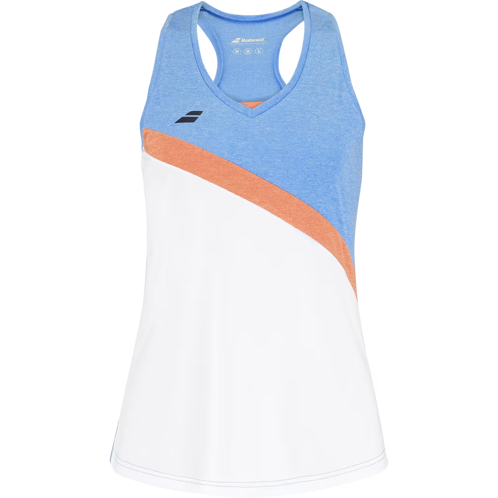 Polera Babolat Play Tank Top Women Blanca/Azul