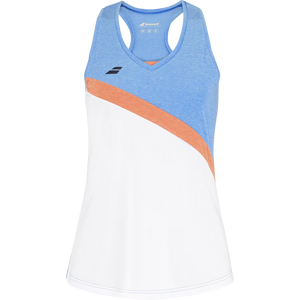 Polera Babolat Play Tank Top Women Blanca/Azul