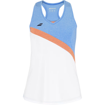 Polera Babolat Play Tank Top Women Blanca/Azul