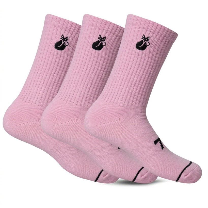 Calcetin Tilki Comfort Rosa/Negro Pack X3