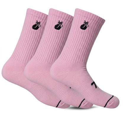 Calcetin Tilki Comfort Rosa/Negro Pack X3