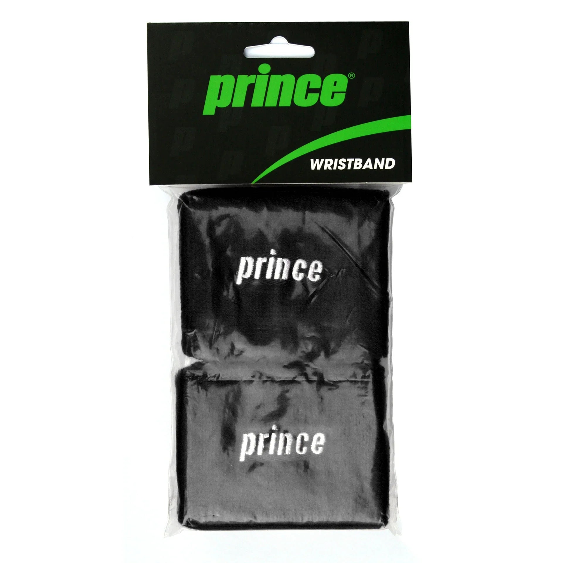 Muñequera Prince Logo Negra/Blanca X2