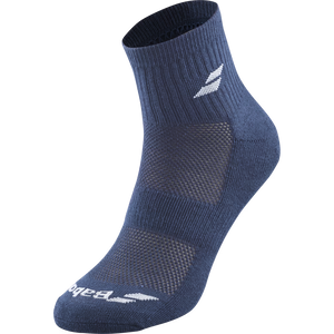 Calcetin Babolat Quarter Blanco/Azul/Gris - 3 Pares