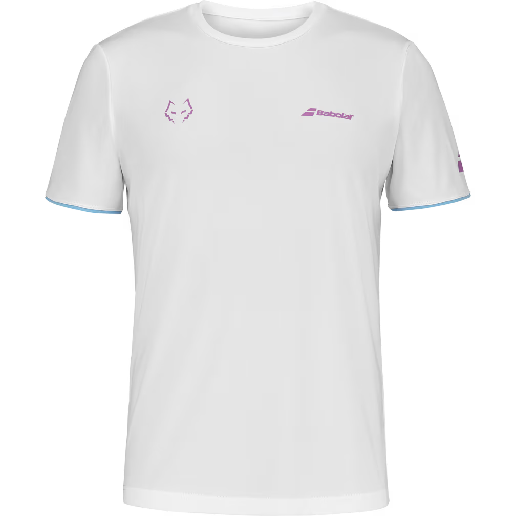 Polera Babolat Crew Neck Tee Juan Lebron Blanca