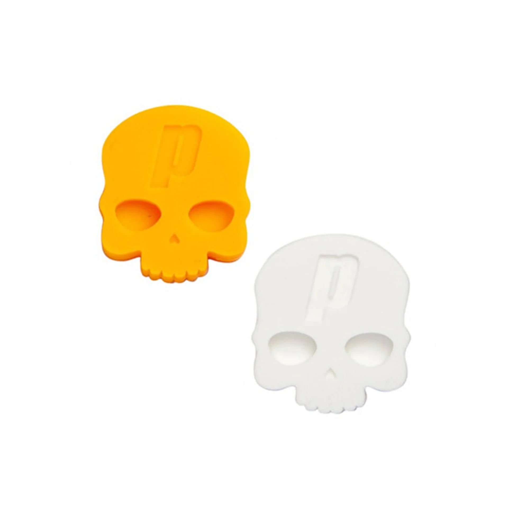 Antivibrador Prince Calavera Blanco/Naranjo