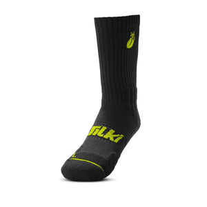 Calcetin Tilki Crew D4 Lehinde Negro/Amarillo Fluor