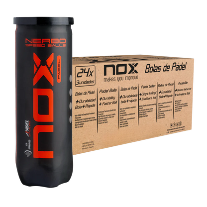 Caja de Pelotas de Padel Nox Nerbo X3 - 24 Tarros