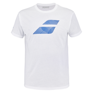 Polera Babolat Exercise Big Flag Tee Blanca