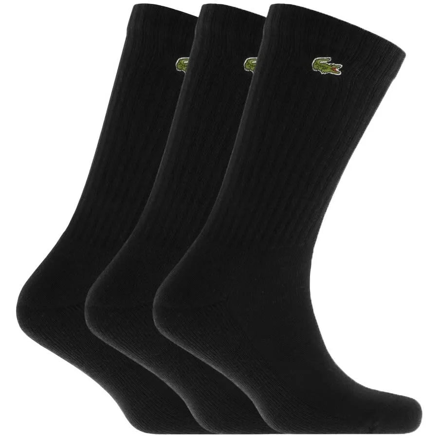 Calcetin Lacoste Sport Negro X3