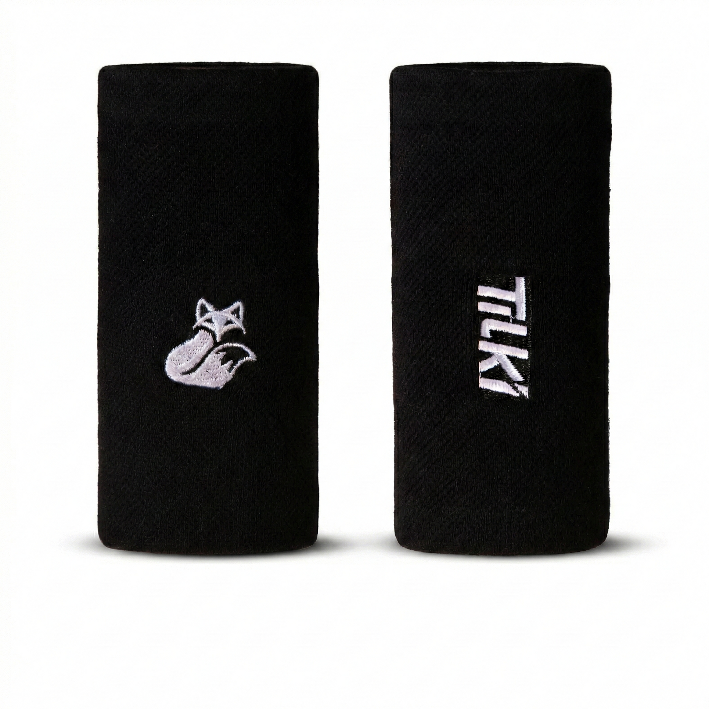 Muñequera Tilki Larga XL Terry Negra X2