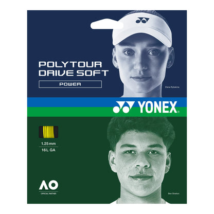 Cuerda Yonex Poly Tour Drive Soft Amarillo 1.25 - 12m