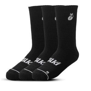 Calcetin Tilki Comfort Negro/Naranjo Pack X3