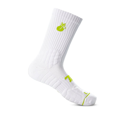 Calcetin Tilki Crew D4 Lehinde Blanco/Amarillo Fluor