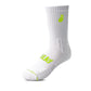 Calcetin Tilki Crew D4 Lehinde Blanco/Amarillo Fluor