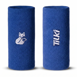 Muñequera Tilki Larga XL Terry Azul X2