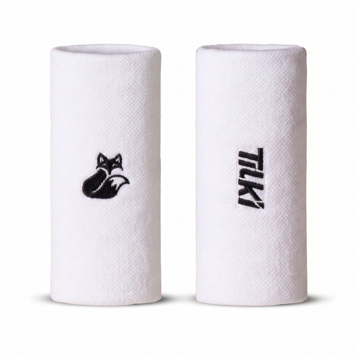 Muñequera Tilki Larga XL Terry Blanca X2