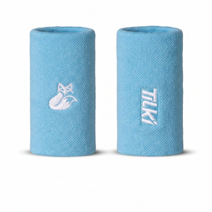 Muñequera Tilki Larga Pro Terry Celeste X2
