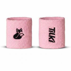Muñequera Tilki Corta Terry Lehinde Rosa X2