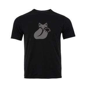 Polera Tilki Cotton Fox Big Logo Negra/Gris