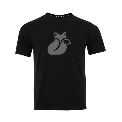 Polera Tilki Cotton Fox Big Logo Negra/Gris