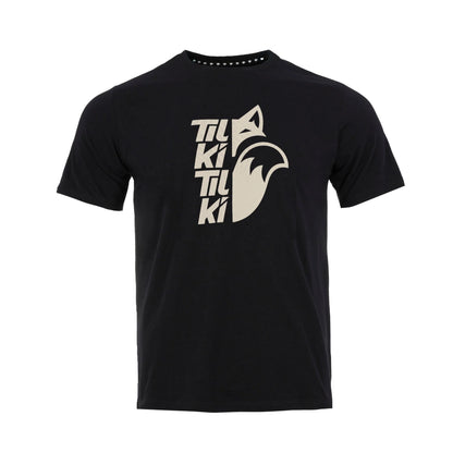 Polera Tilki Cotton Mix Big Logo Negra/Blanca