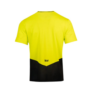 Polera Tilki Mesh Lehinde Amarillo Fluor/Negro