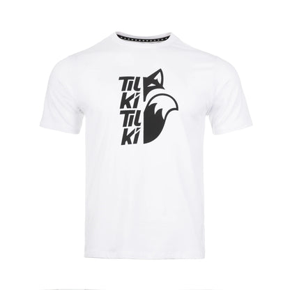 Polera Tilki Cotton Mix Big Logo Blanca/Negra