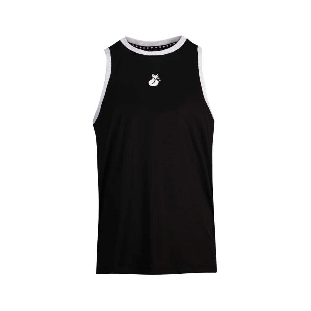 Polera Tilki Tank Mesh Lehinde Negro/Blanco