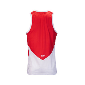 Polera Tilki Tank Mesh Lehinde Rojo/Blanco