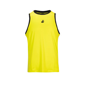 Polera Tilki Tank Mesh Lehinde Amarillo Fluor/Negro